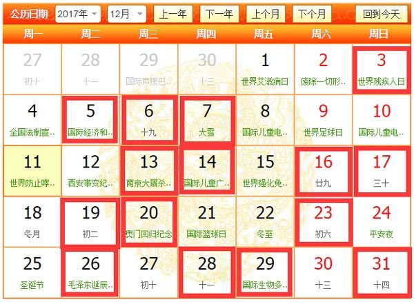 2017年12月裝修吉日有幾天，分別是那幾天